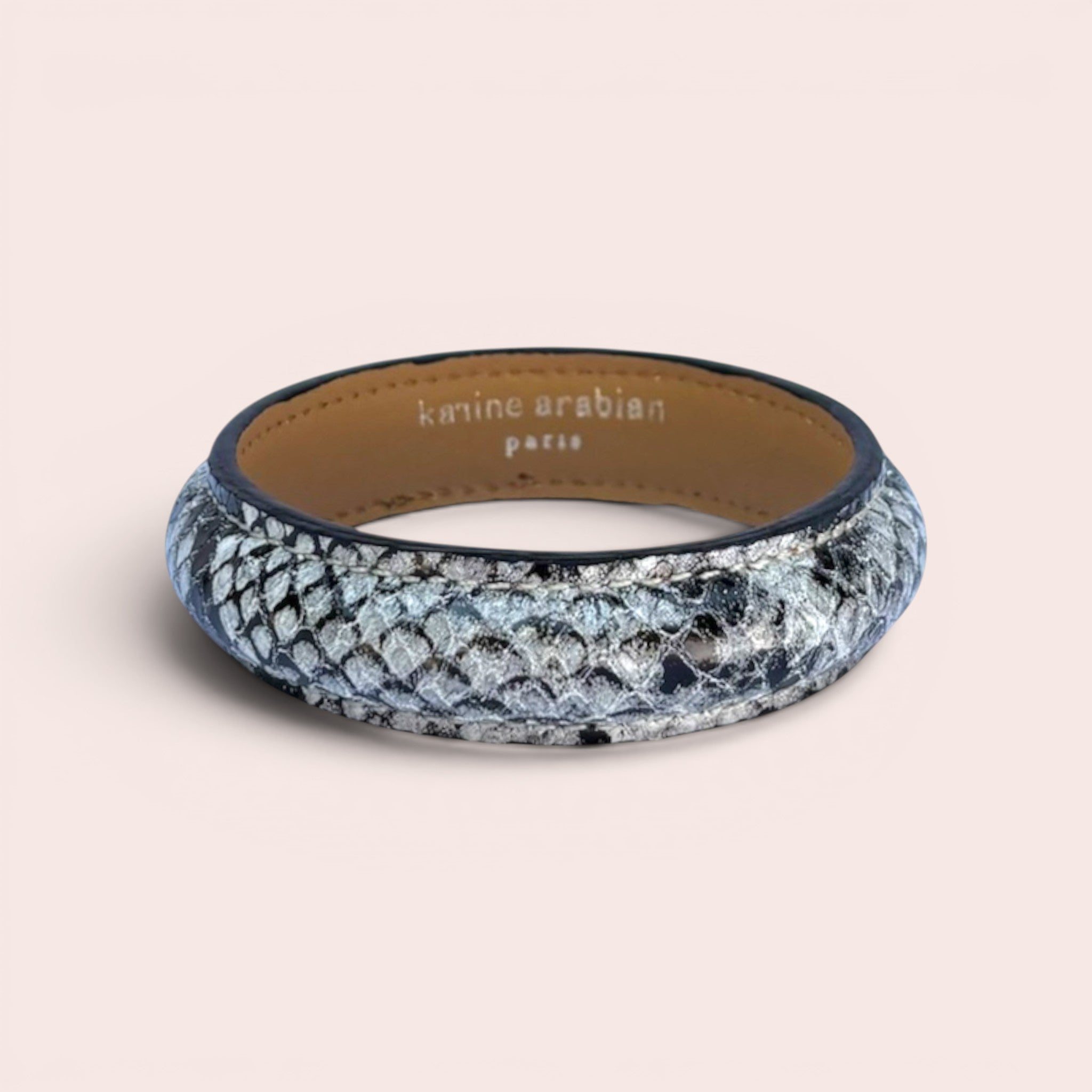 JONC serpent ivoire gris noir