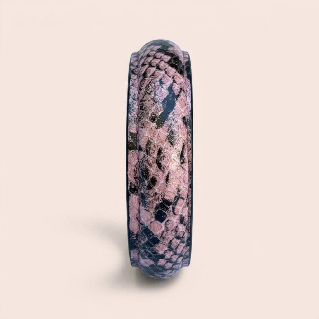 JONC serpent rose et noir