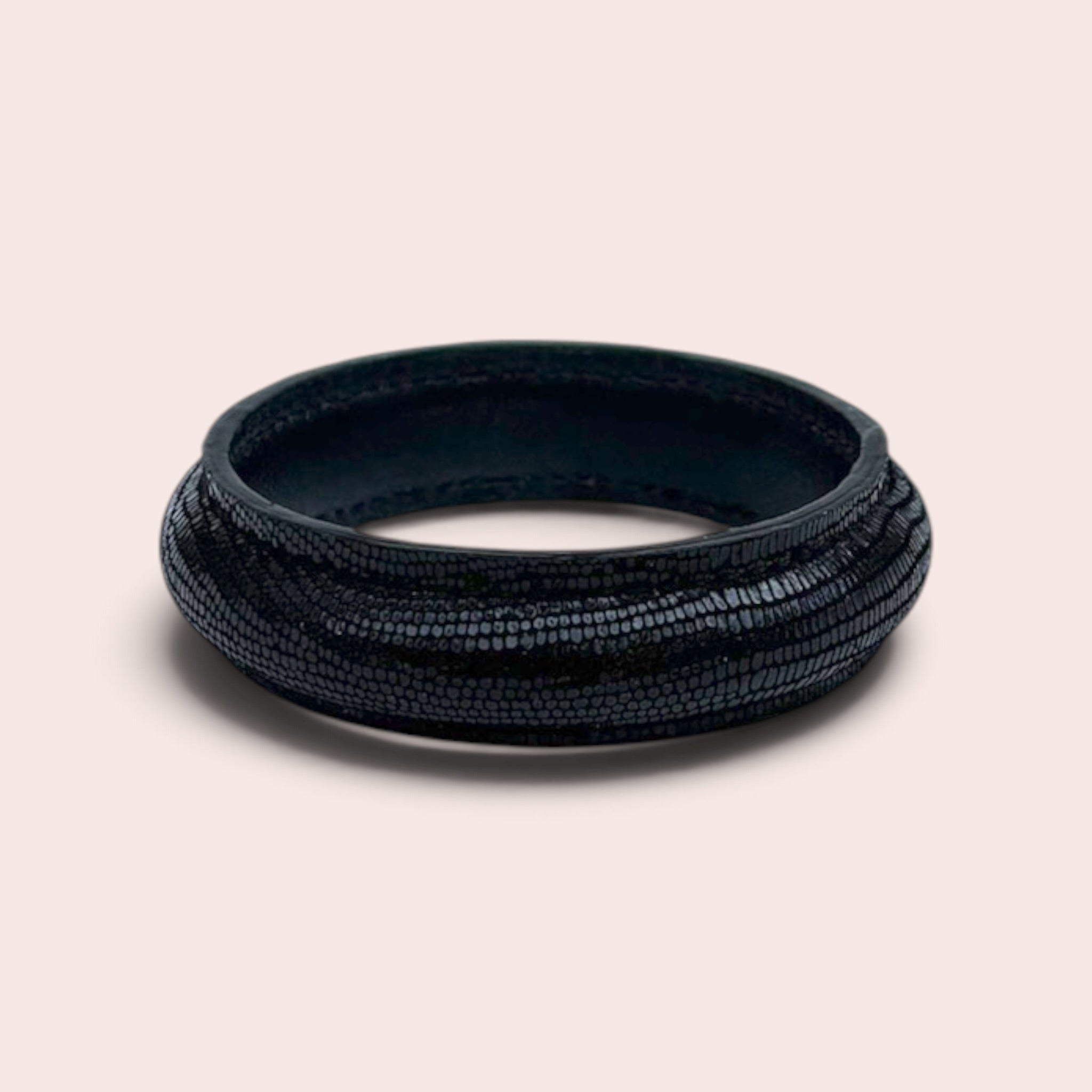 JONC velours lézard noir