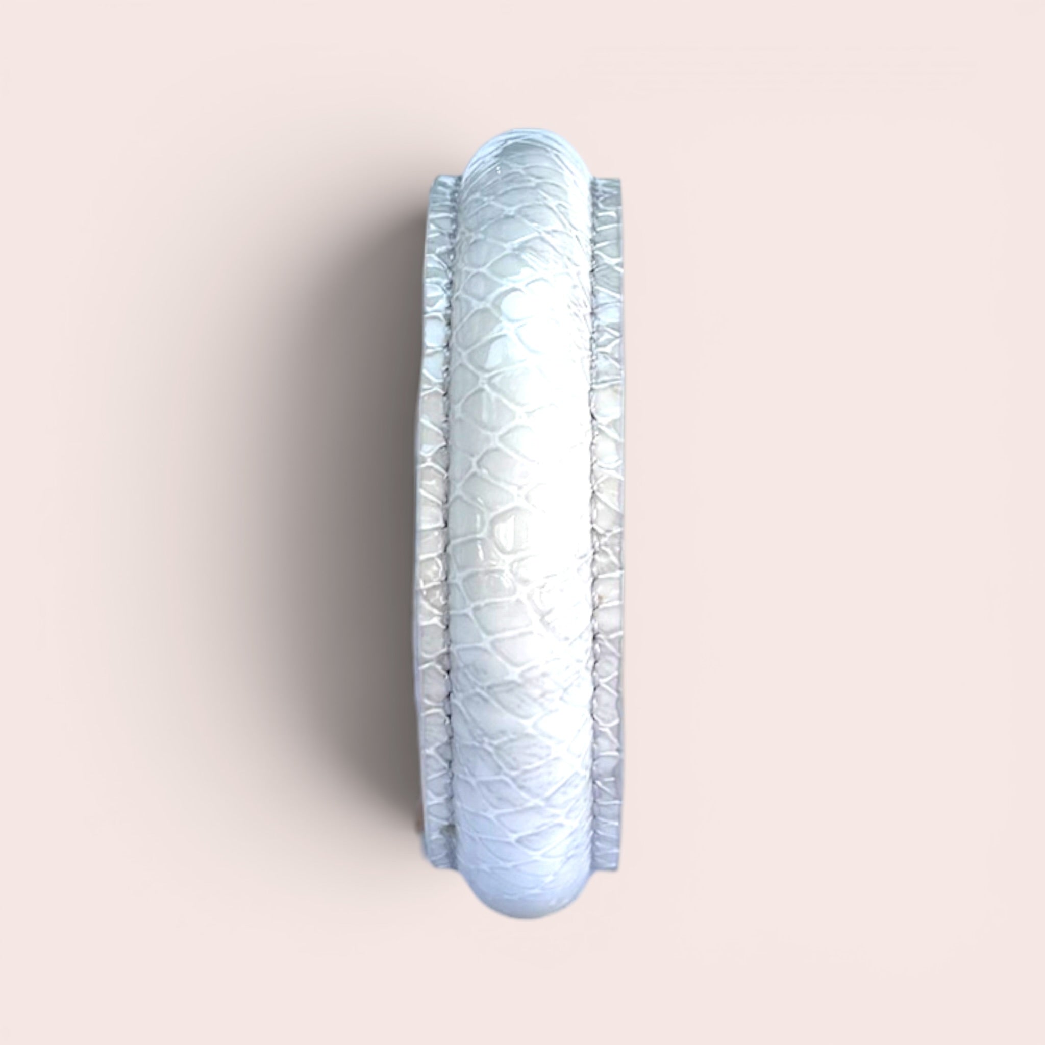 JONC verni serpent gris perle